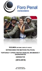 Informe Foro Penal Venezolano septiembre 2015