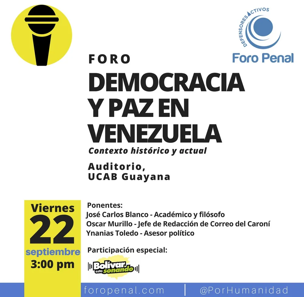 Foro "Democracia y Paz en Venezuela" - Bolívar