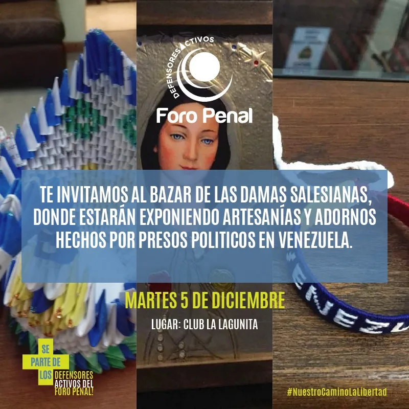 Presos Políticos presentes en Bazar de las Damas Salesianas.