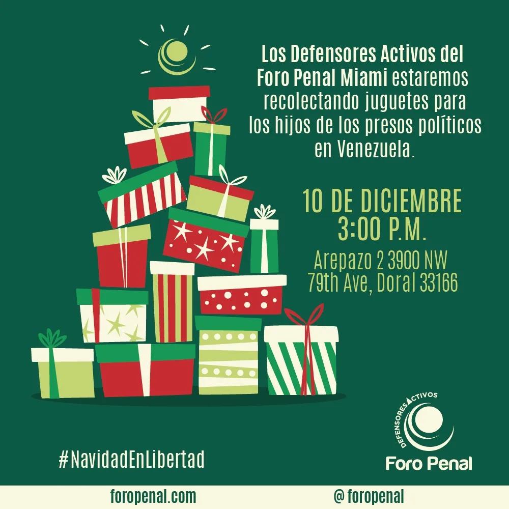 Recolecta de regalos para los hijos de los Presos Políticos. Miami