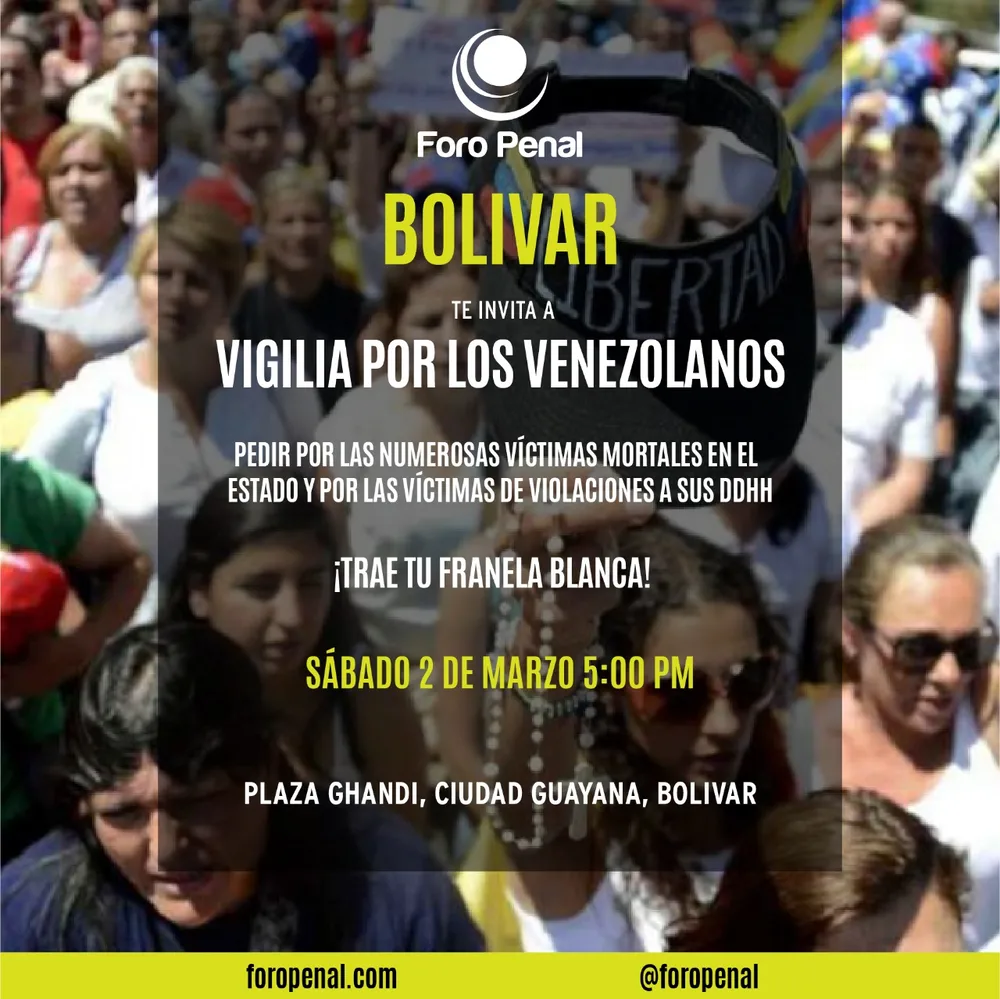 Vigilia por los Venezolanos -Ciudad Guayana Bolívar
