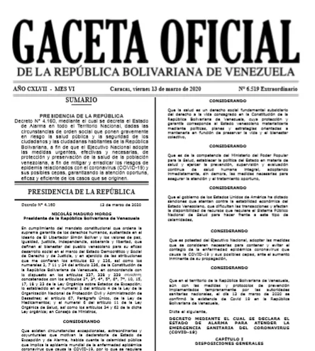 Reporte Nacional del 16/03/2020 al 18/03/2020 (13:30 horas) por el Estado de Alarma decretado en todo el Territorio Nacional