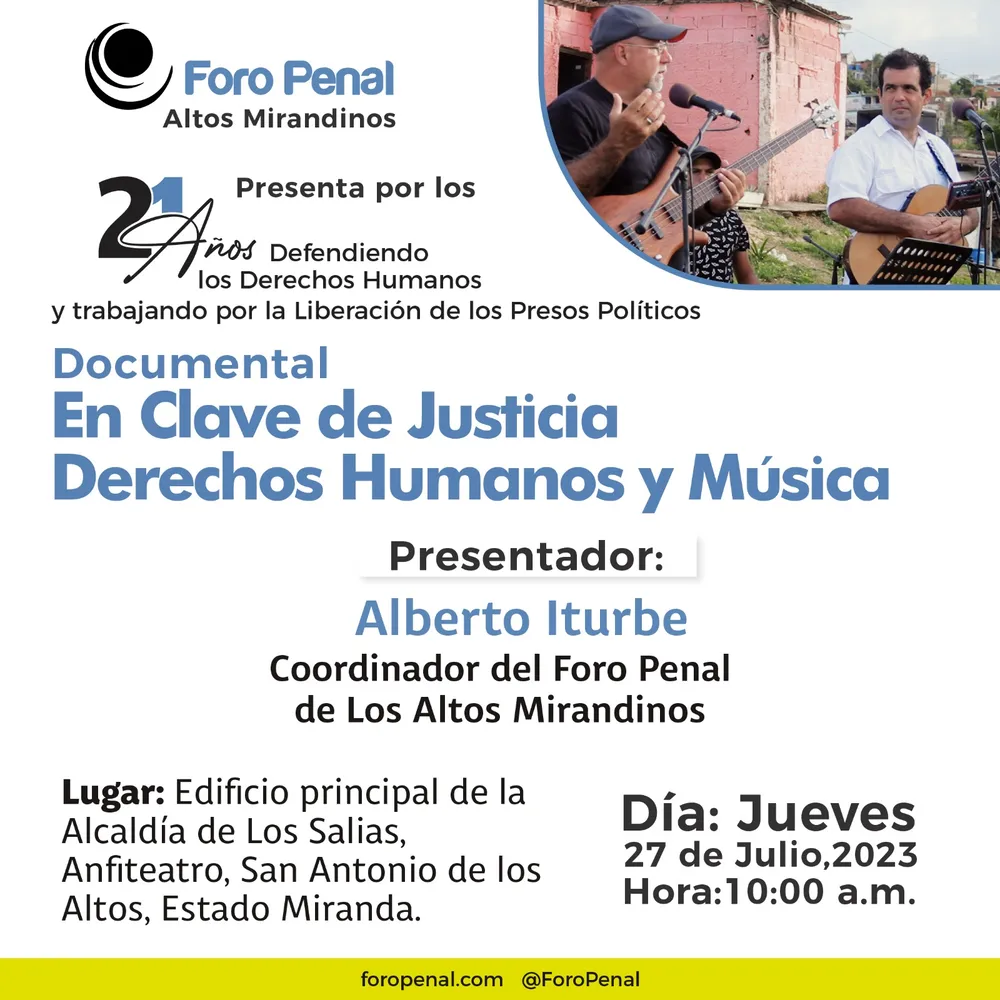 Proyección Documental EN CLAVE DE JUSTICIA , San Antonio de los Altos