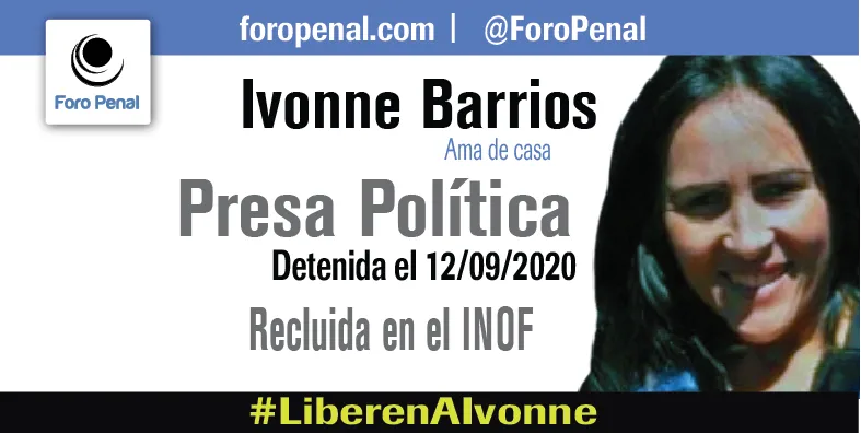 Excarcelación presa política Ivonne Barrios. INOF