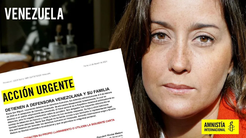 Acción Urgente Amnistía Internacional. Venezuela: Detienen a defensora venezolana y su familia.