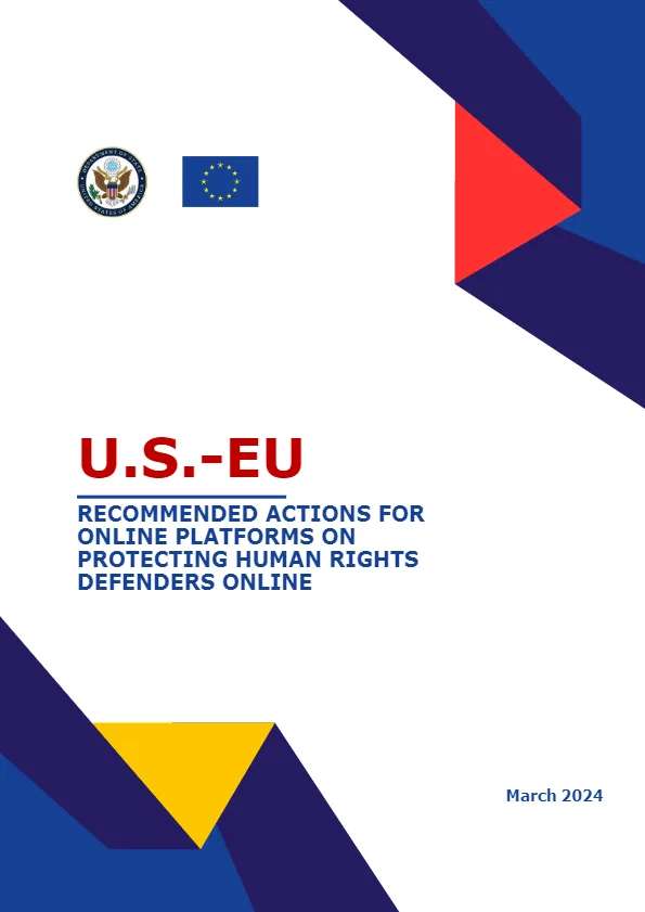 UE-EE.UU. recomendaron acciones para plataformas en línea para proteger a los defensores de los derechos humanos en línea