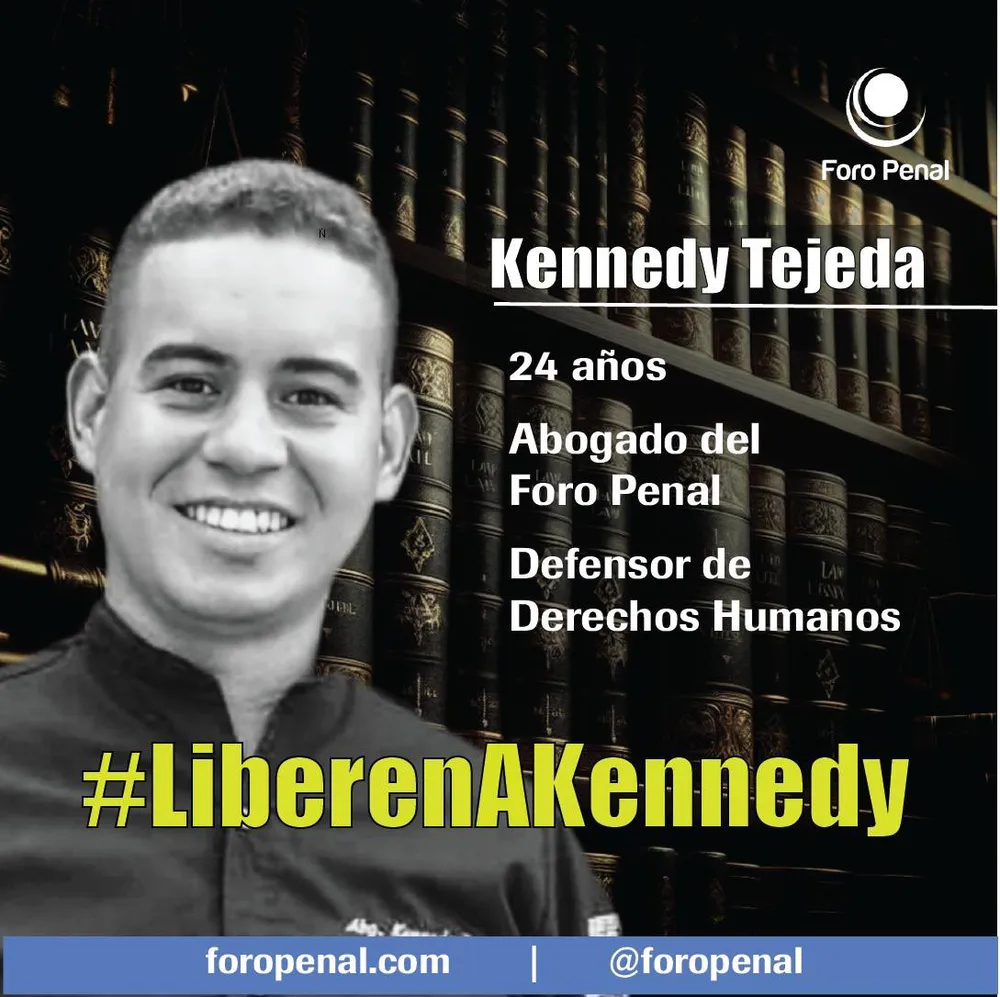 Privado de libertad Kennedy Tejeda, defensor DDHH del Foro Penal