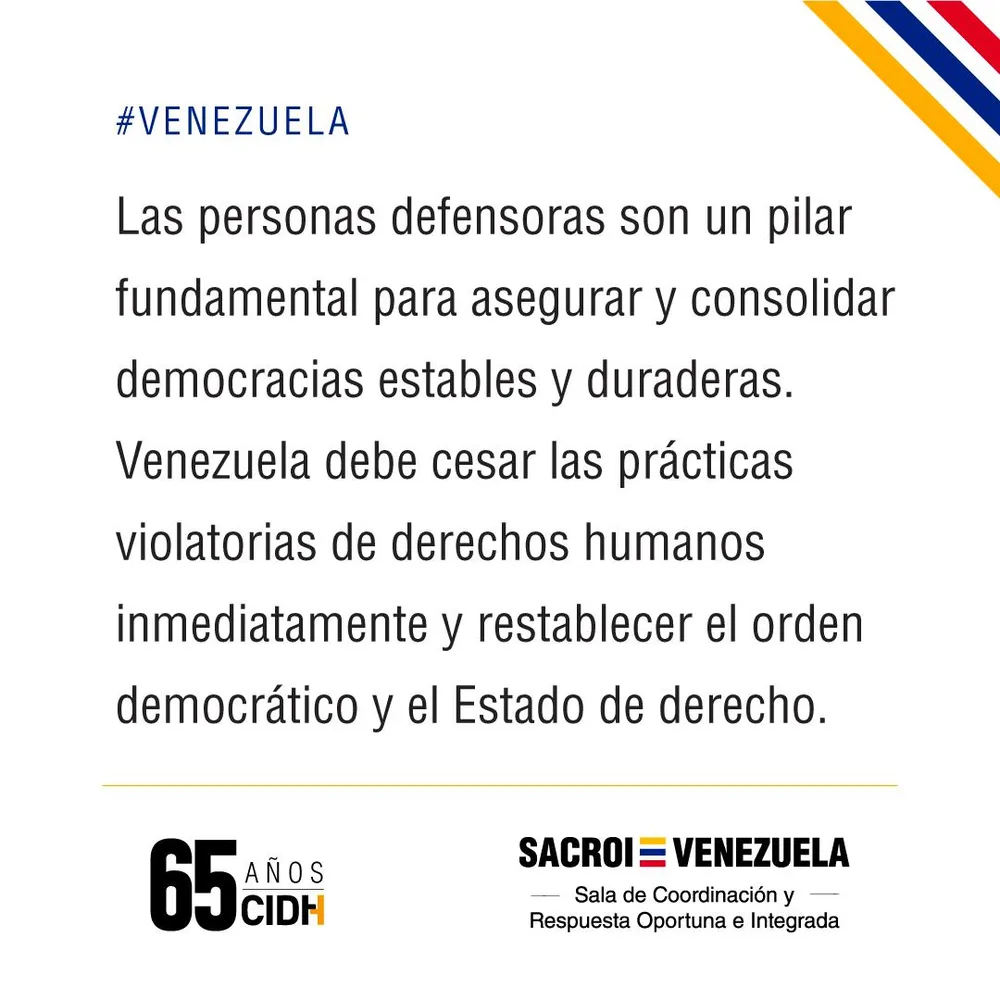 CIDH sobre detención de Kennedy Tejeda, defensor de DDHH