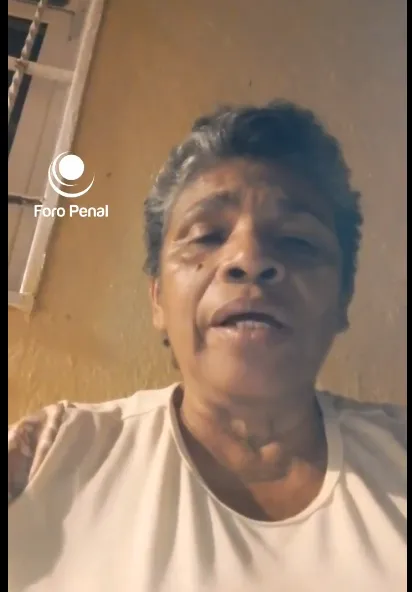 Maria Elena de Barreto, madre del preso político Edgar José Barreto