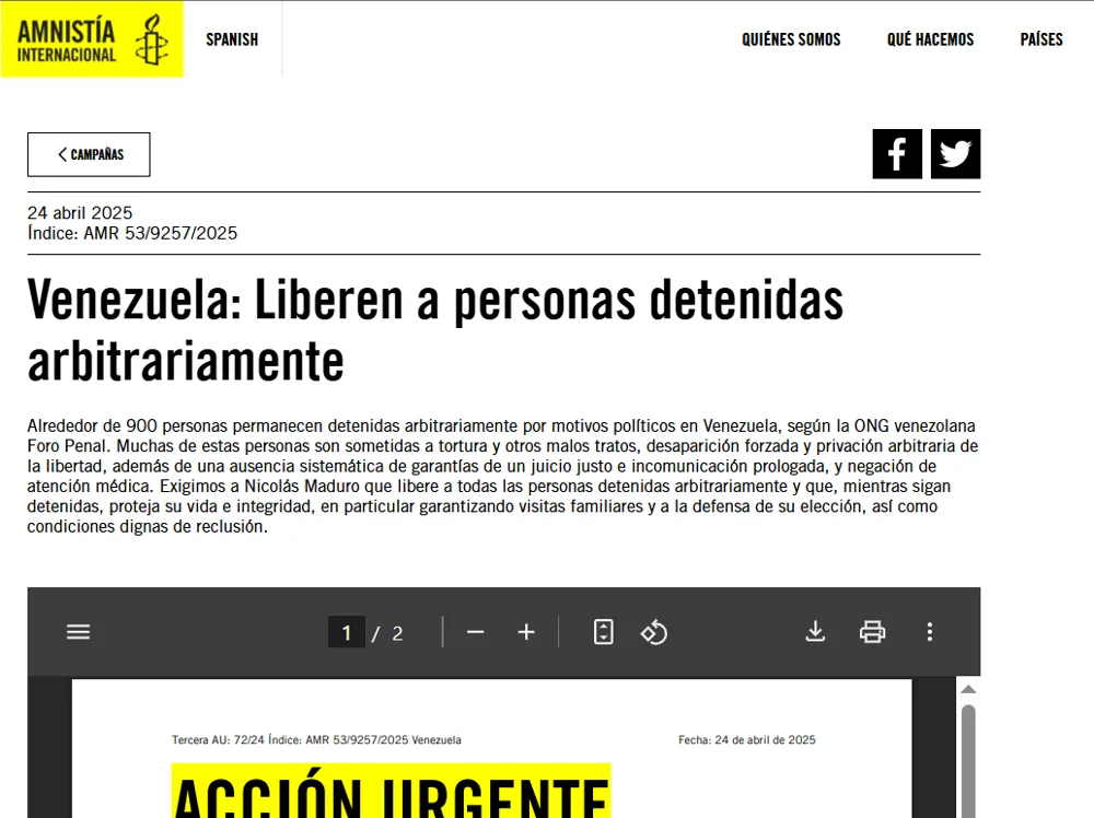 Venezuela: Liberen a las 900 personas detenidas arbitrariamente