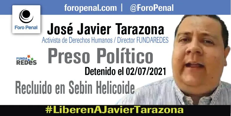 Foro Penal sobre situación de José Javier Tarazona