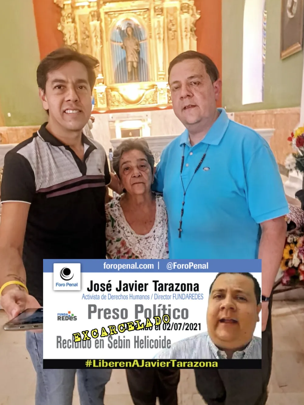 Foro Penal sobre la excarcelación de Javier Tarazona, defensor de DDHH