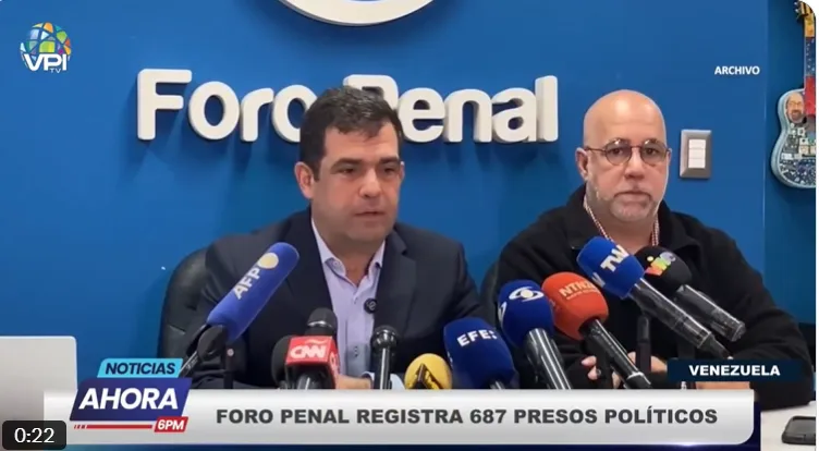 Foro Penal registra 687 presos políticos para este lunes 2/2/2026