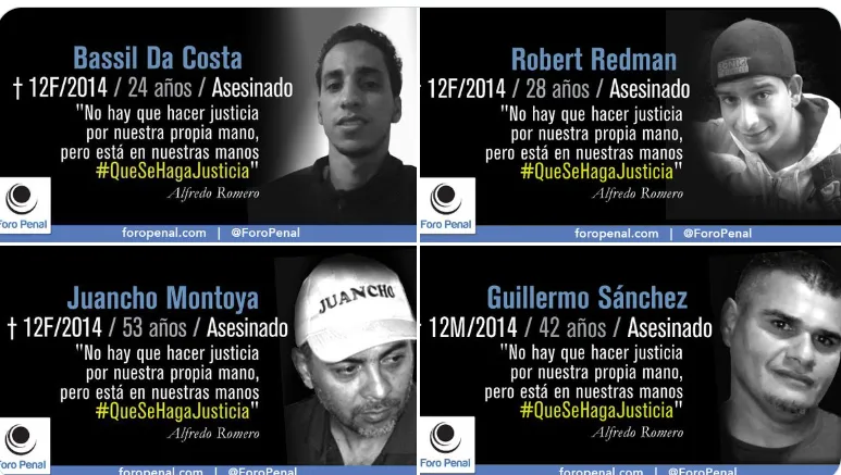 Foro Penal en memoria de las victimas de la represión del estado venezolano