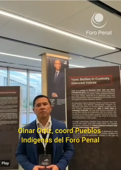 Coordinador Pueblos Indígenas Foro Penal presente en la Cumbre de Derechos Humanos y Democracia 2026. Ginebra