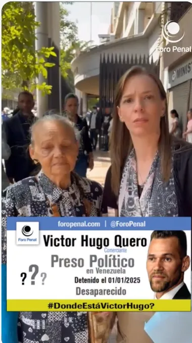 Coordinadora de Foro Penal Caracas sobre la desaparición forzada de Víctor Hugo Quero