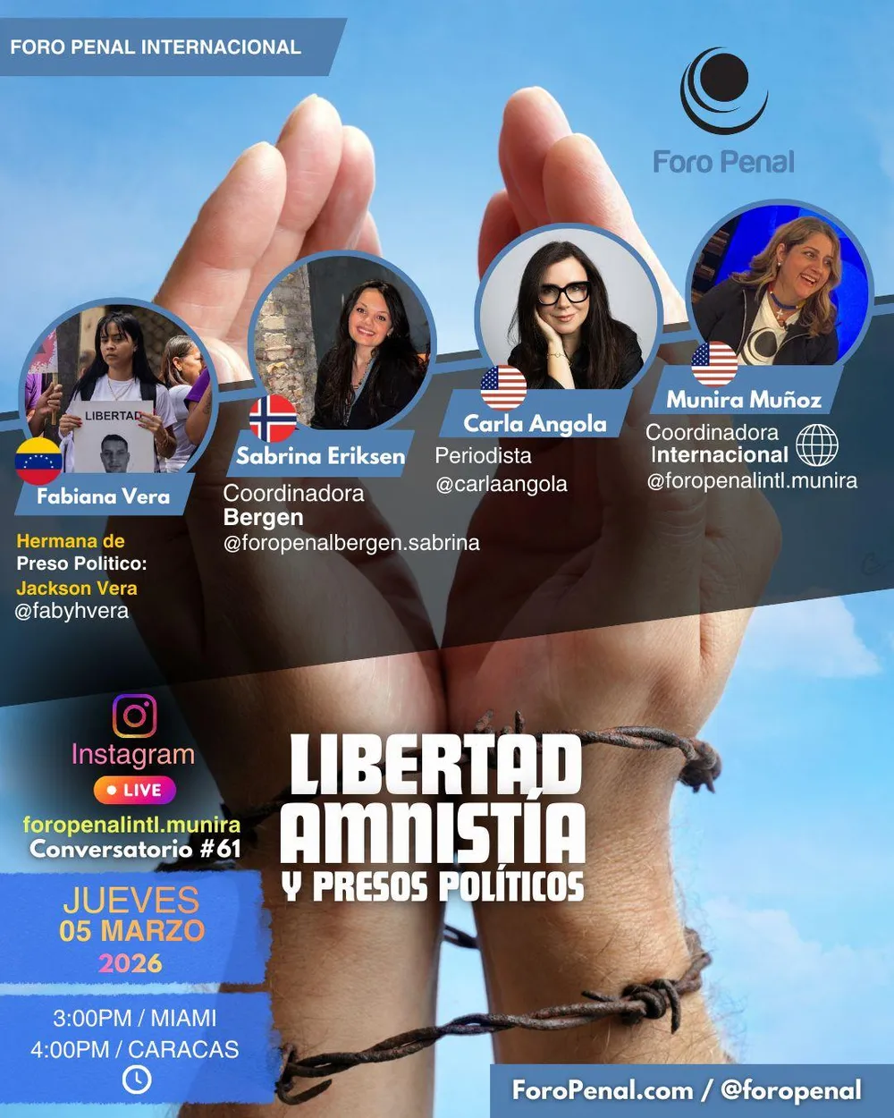 Libertad, Amnistía, y Presos Políticos 5/3/2026