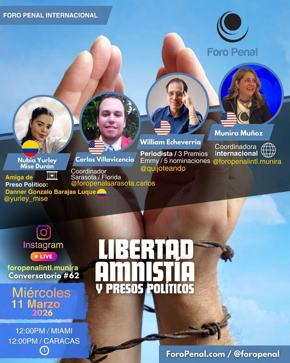 Libertad, Amnistía, y Presos Políticos 11/3/2026