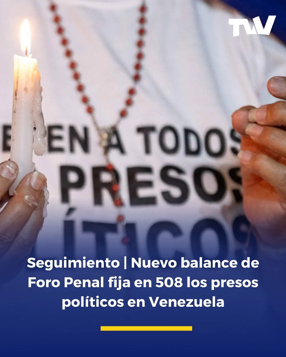 Seguimiento. Nuevo balance de Foro Penal fija en 508 los presos políticos en Venezuela