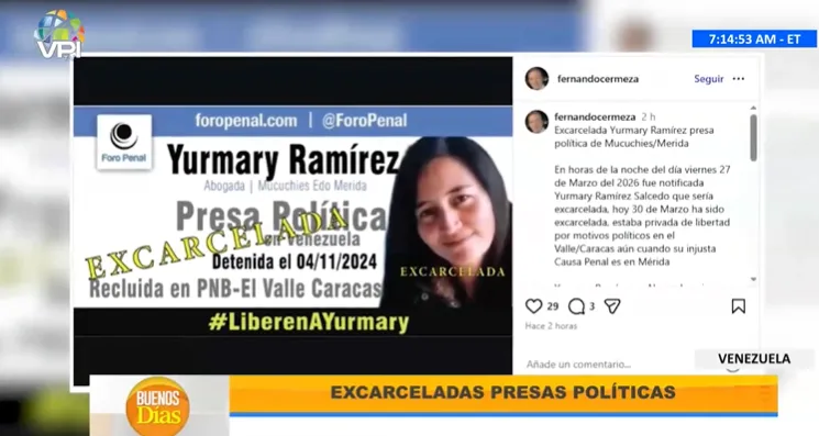 VPITV. Foro Penal:  Excarcelan presas políticas en Mérida