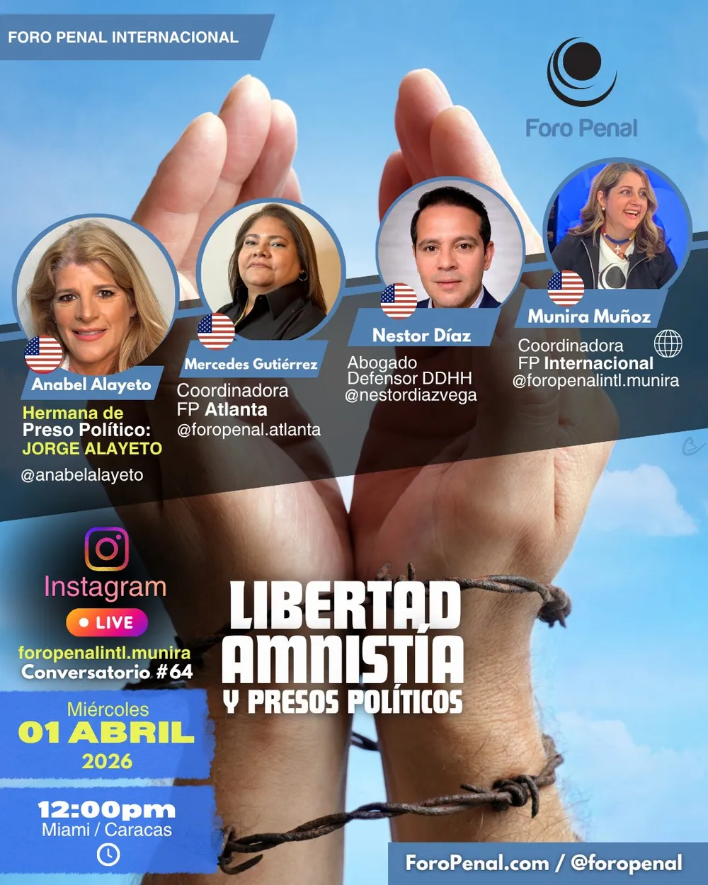 Libertad, Amnistía, y Presos Políticos 1/4/2026
