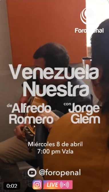 "Venezuela Nuestra"  Alfredo Romero y Jorge Glem. En vivo Instagram 8 /4/2026.