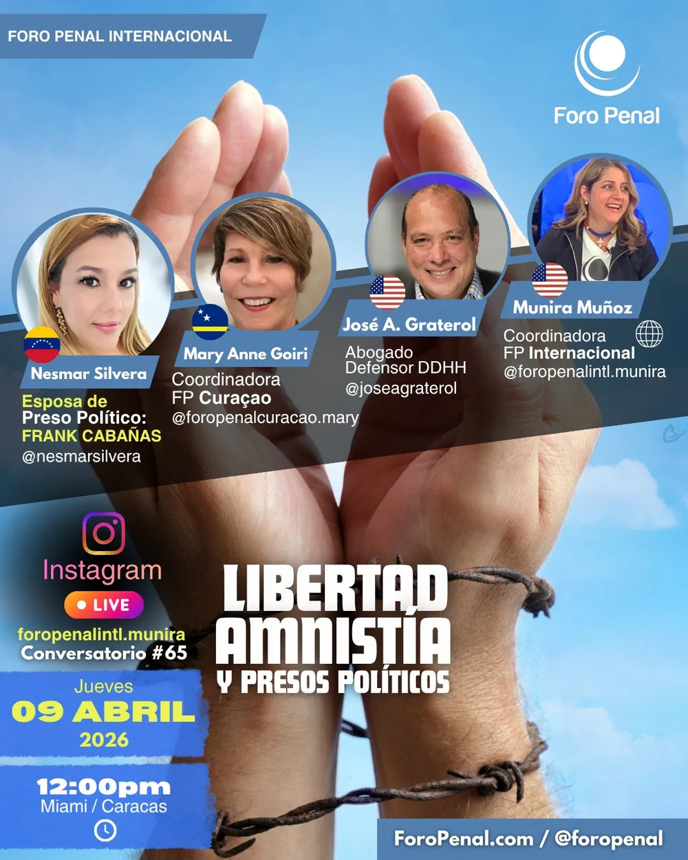 Libertad, Amnistía, y Presos Políticos 9/4/2026