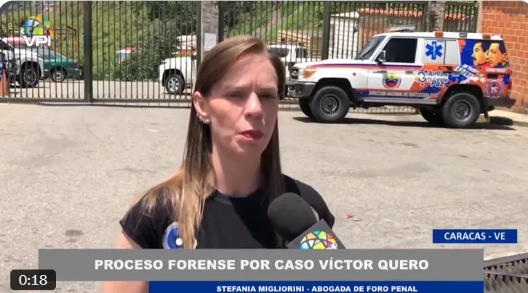 Stefanía Migliorini, abogada de Foro Penal sobre la investigación del caso de Víctor Hugo Quero Navas