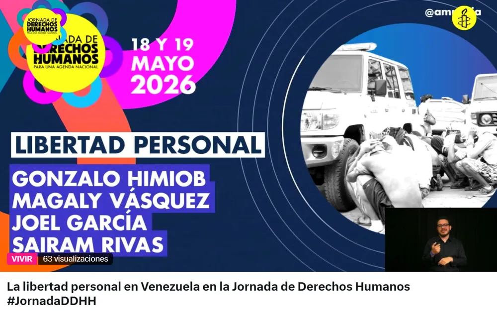 La libertad personal en Venezuela en la Jornada de Derechos Humanos Jornada DDHH