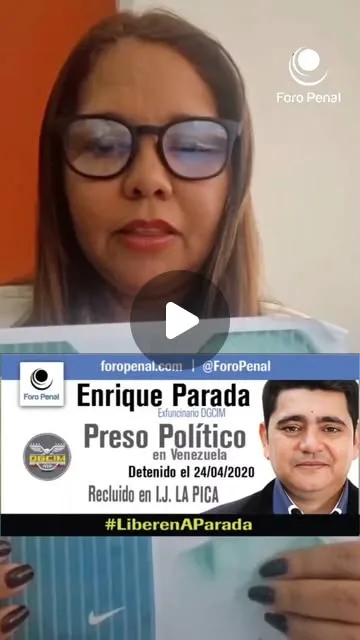 Esposa de Enrique Parada pide libertad para él y todos los presos políticos en Venezuela