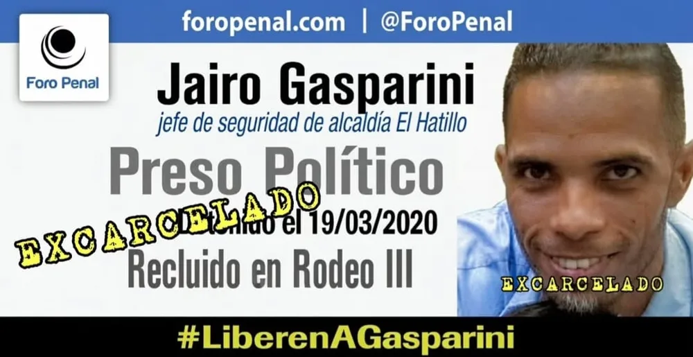 Excarcelación de John Jairo Gasparini tras detención arbitraria en Venezuela