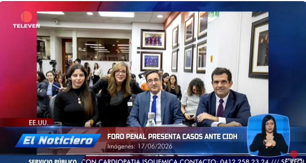 Foro Penal expone casos de violaciones de DDHH ante CIDH - El Noticiero emisión meridiana 18/06/26