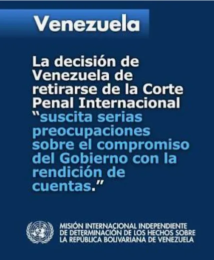 La Misión de Determinación de los Hechos de la ONU insta a las autoridades a revertir su decisión de retirarse del Estatuto de Roma de la Corte Penal Internacional