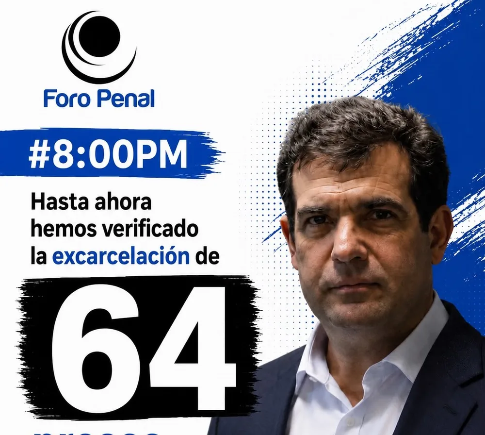 Foro Penal sobre excarcelaciones de presos políticos. 14 de agosto 2026. 11:30PM