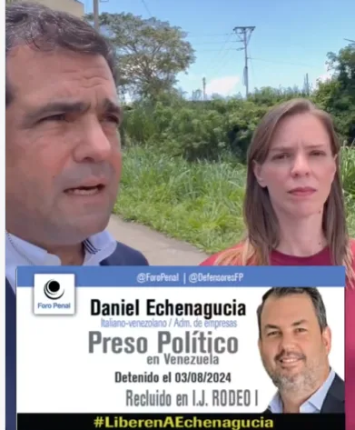 Alfredo Romero, director presidente Foro Penal, y Coordinadora Jurídica de Caracas visitan a varios presos políticos en Rodeo I