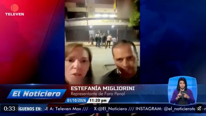 ONG Foro Penal confirma liberación de Rocío San Miguel - El Noticiero emisión