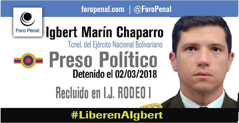 Ex preso político Evan Hernández pide la liberación del TCnel Igbert Marín Chaparro.